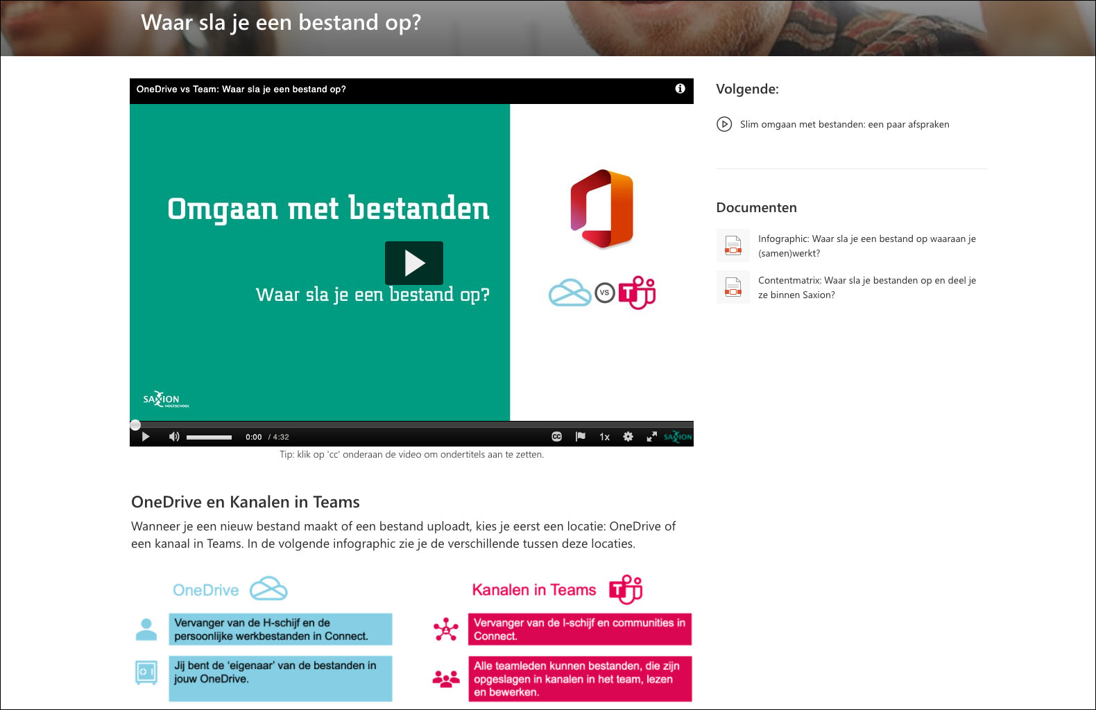 Waar sla je een bestand op - SharePoint Communication Site